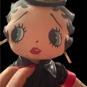 Vintage BETTY BOOP  Doll with Red and Black  BIKER CHICK  Outfit